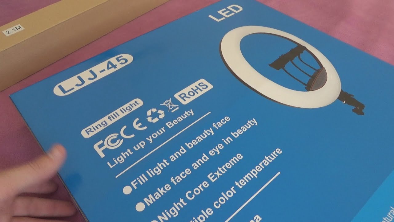 Light Your Beauty 18" LJJ-45 LED Ring Fill Light Unboxing and