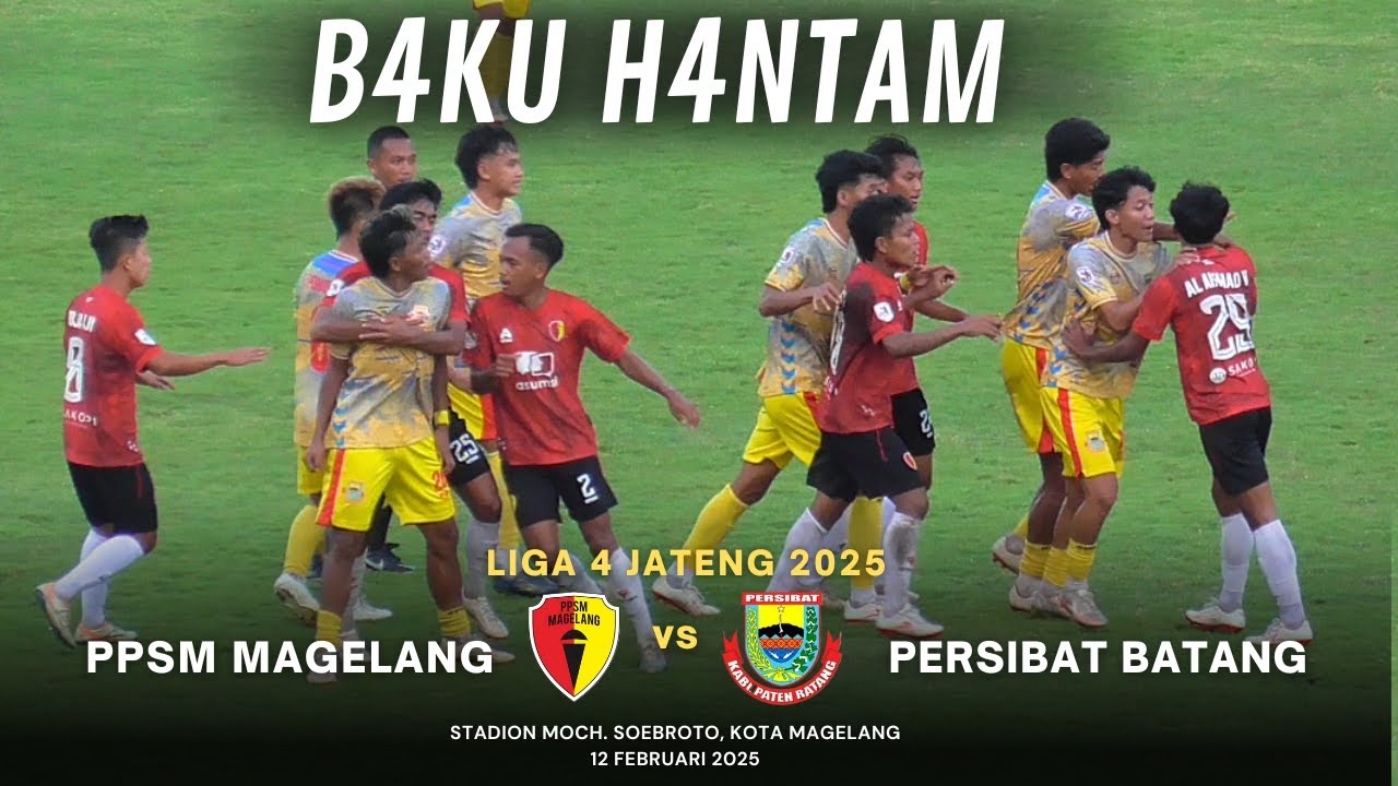 DETIK-DETIK B4KU H4NTAM ANTAR PEMAIN & SUPORTER MASUK KE LAPANGAN | PPSM MAGELANG vs PERSIBAT BATANG