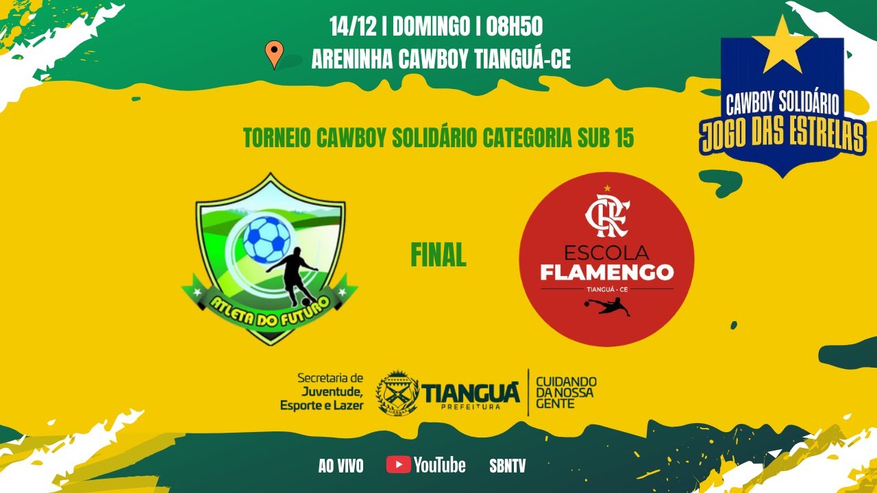 FINAL - ATLETAS DO FUTURO X ESCOLHINHA DO FLAMENGO - TORNEIO CAWBOY SOLID&Aacute;RIO CATEGORIA SUB 15