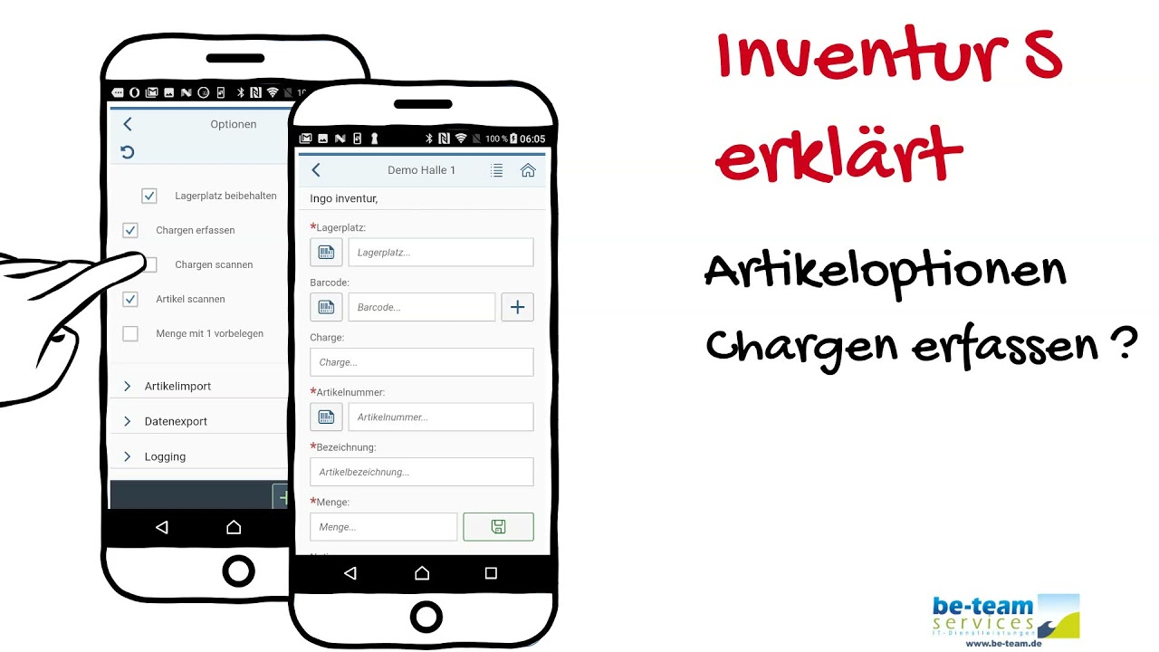 Inventur S - Artikel verwalten