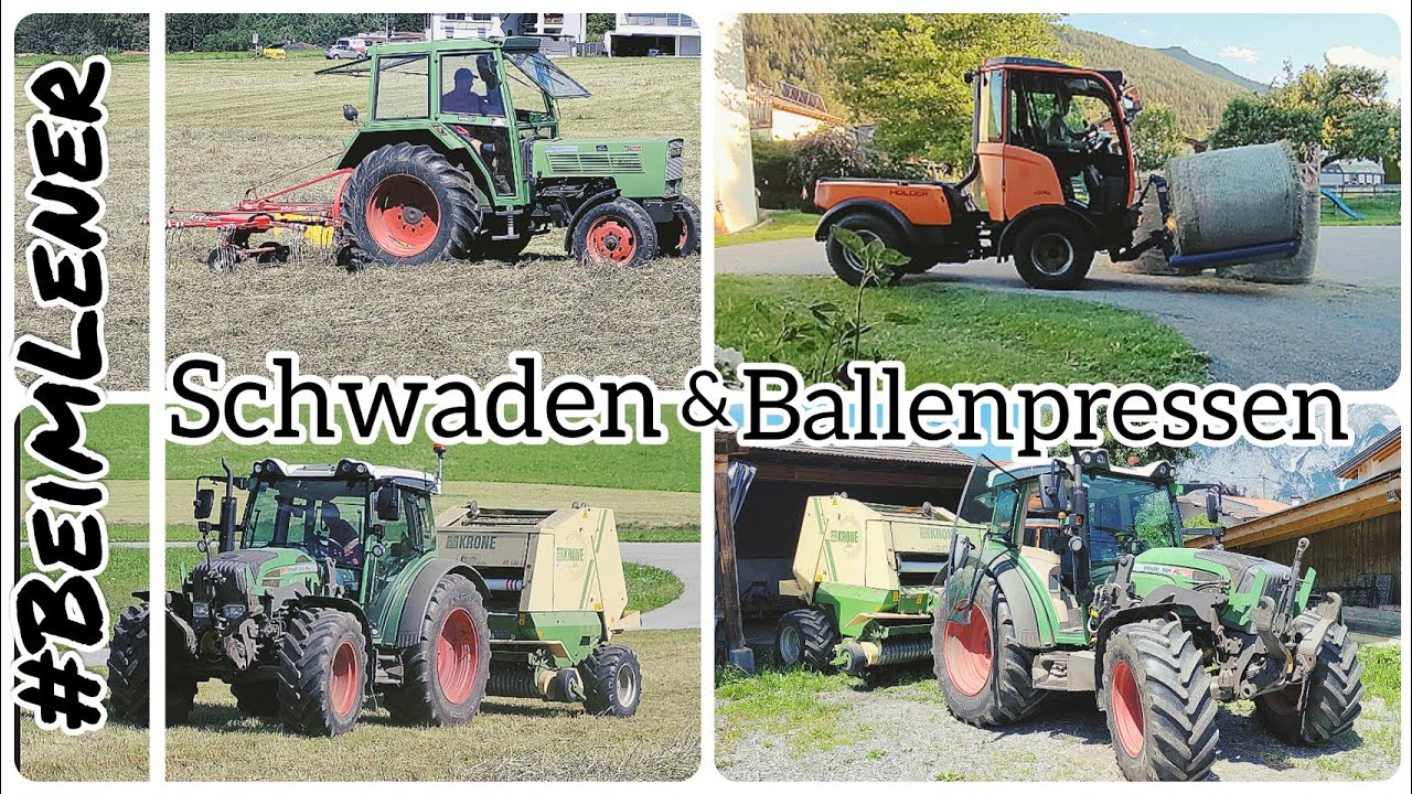 Heuernte 2022: Action beim Ballenpressen & Schwaden! Fendt im Einsatz