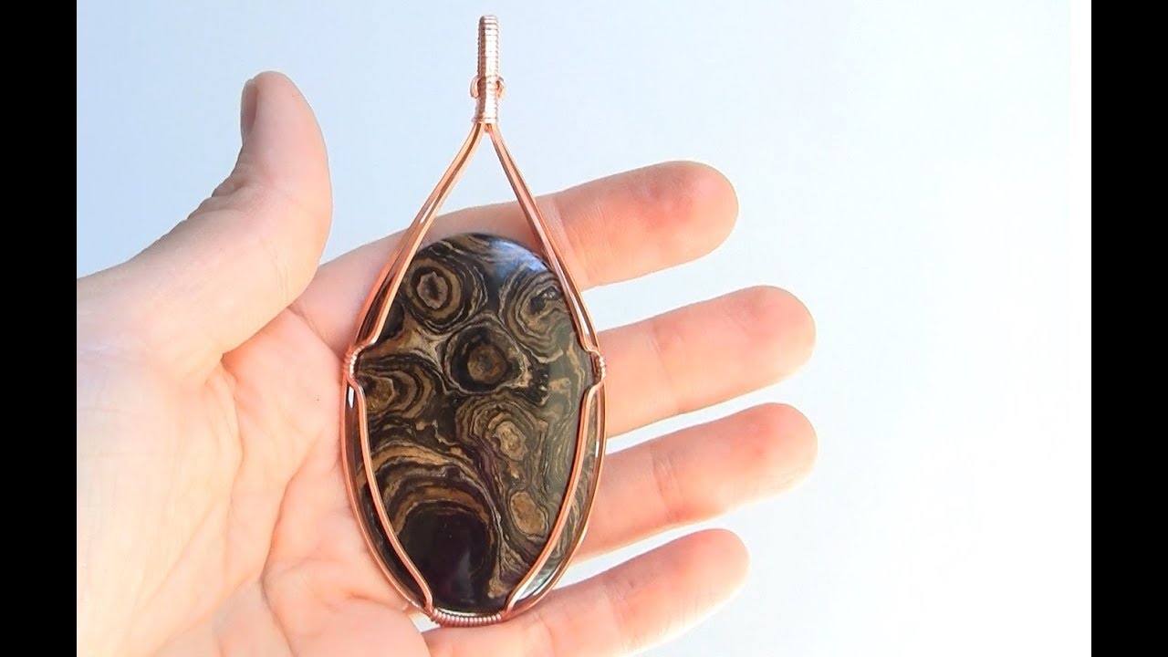 Large Cabochon Stone Pendant Wire Wrap Tutorial Beginner