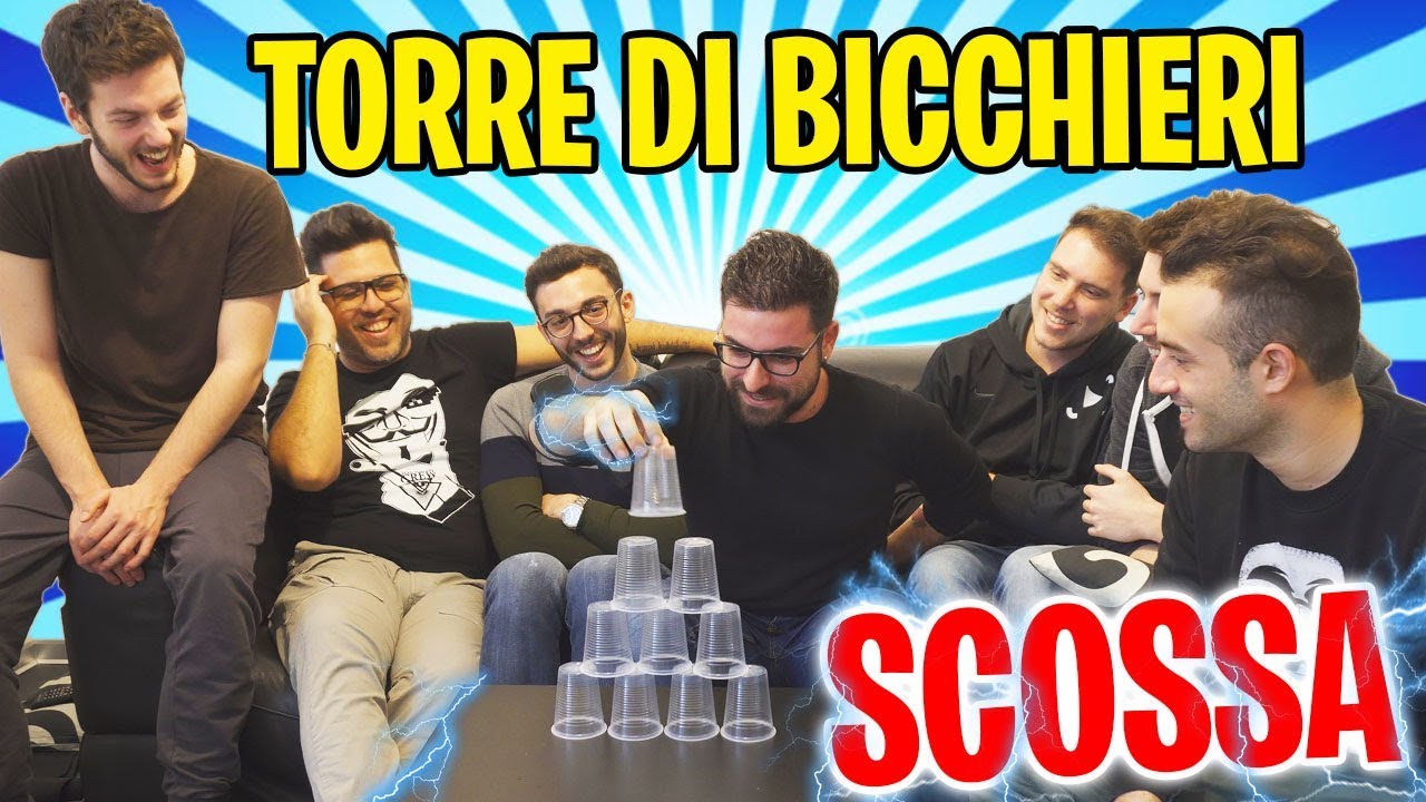 FARE UNA TORRE DI BICCHIERI CON LA SCOSSA w/ IlluminatiCrew