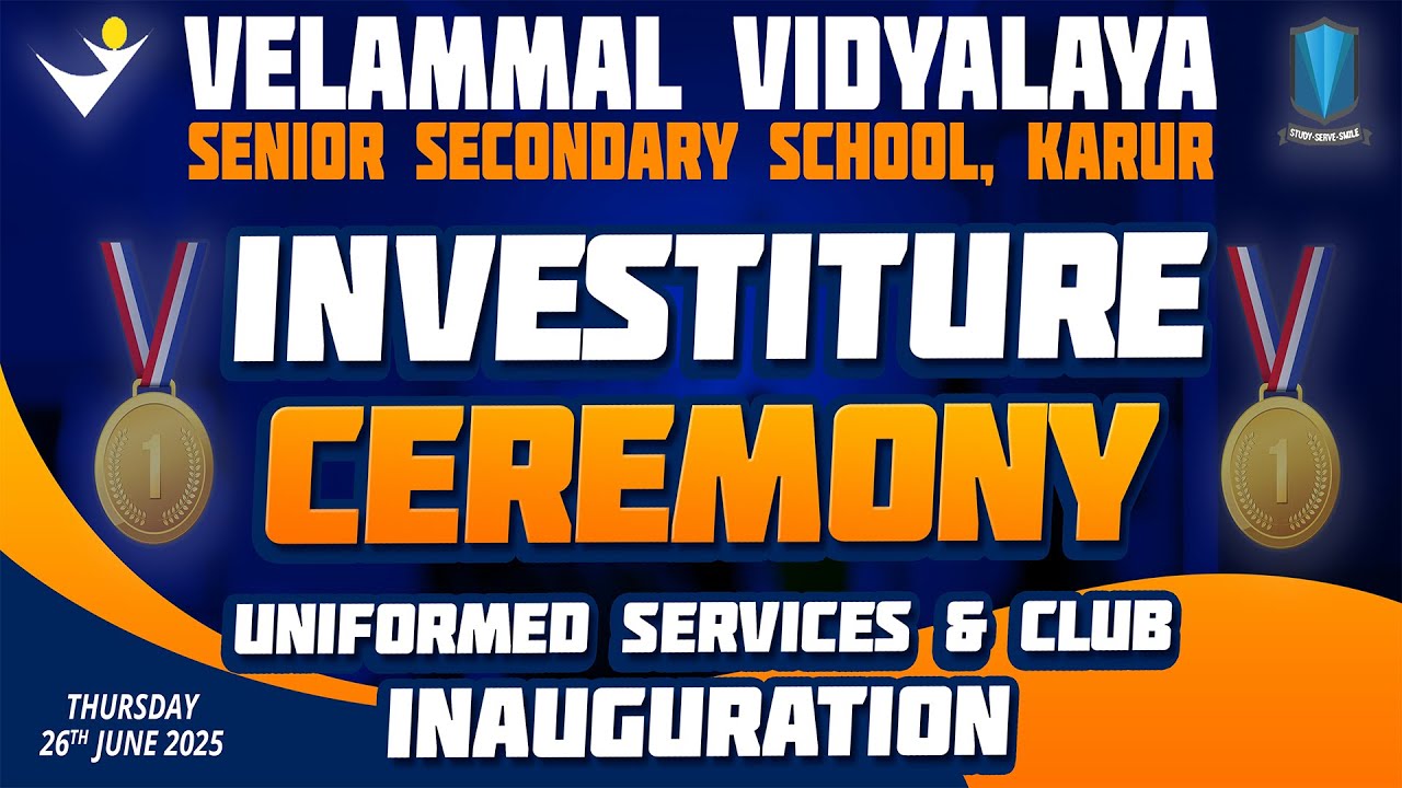 Investiture Ceremony 2025 | Uniformed Services & Club Inauguration | Velammal Vidyalaya Karur