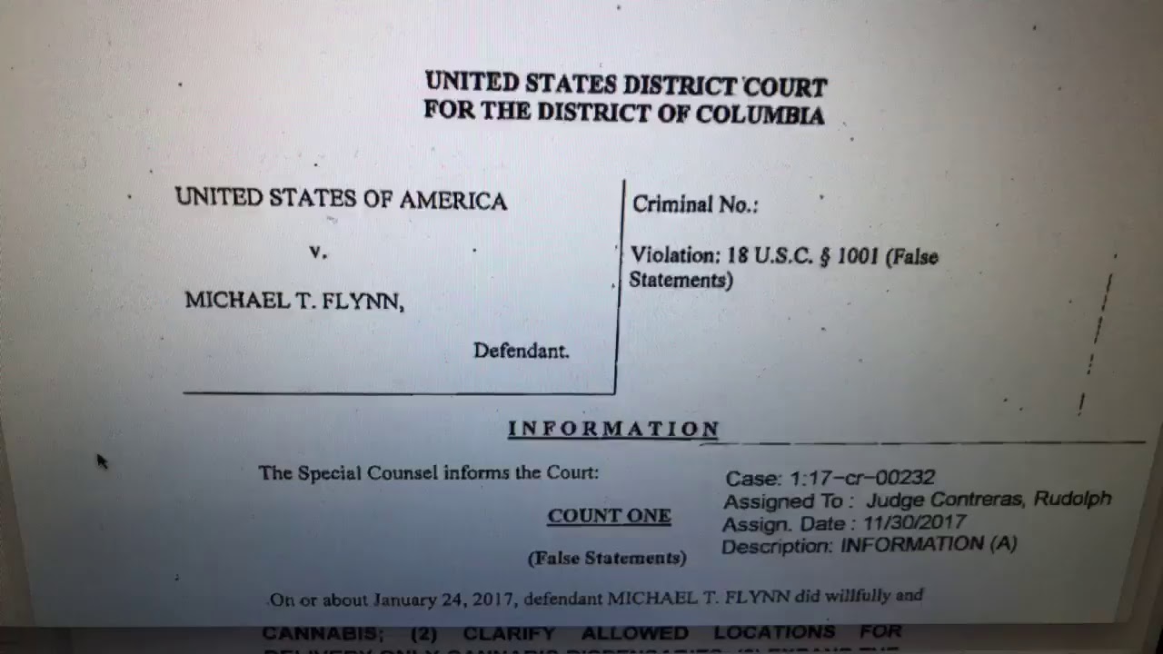 ‪Michael Flynn Indicted For False Statements In Russia Investigation by U.S.Special Counsel‬