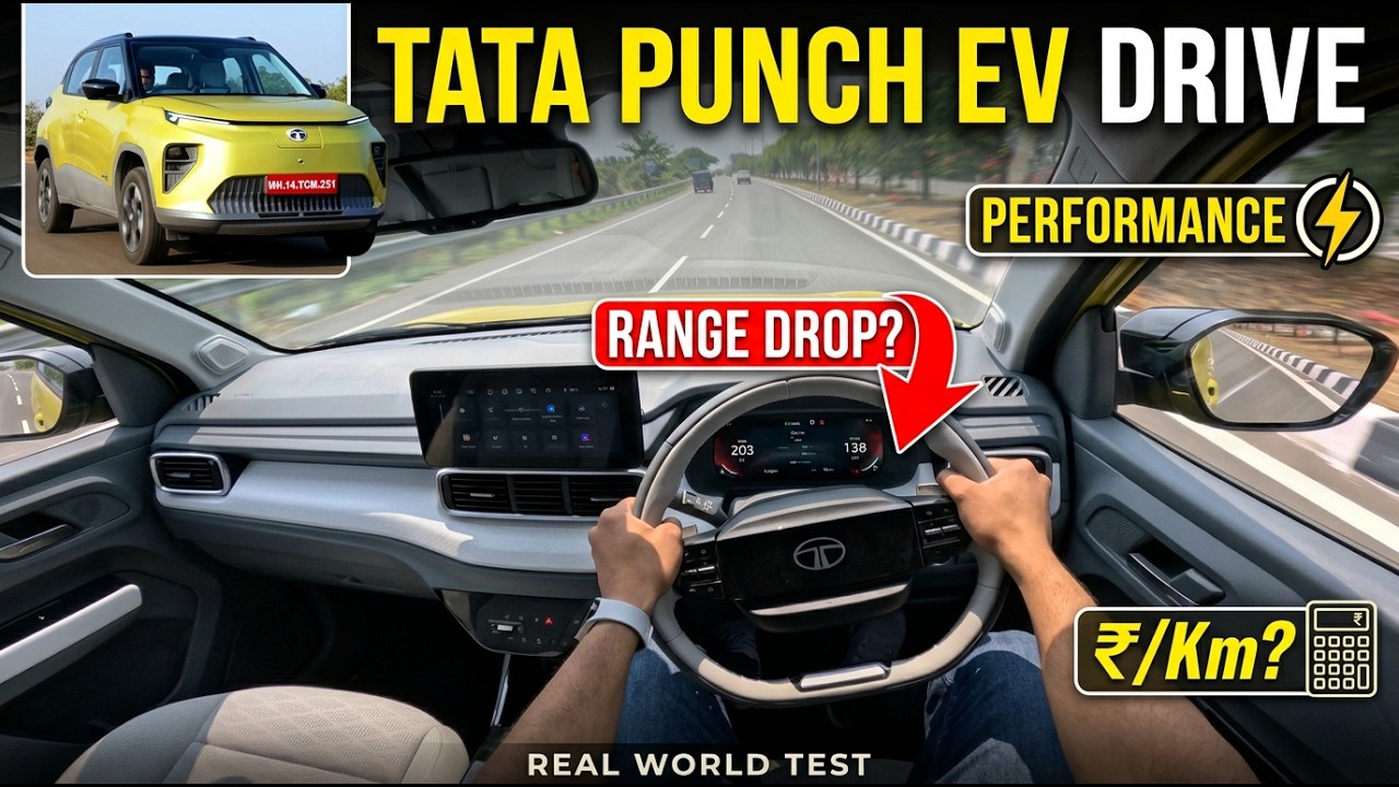 Tata Punch Ev 2026 - 40kwh Drive Review: Performance, Range, Battery Charging & Price ? 