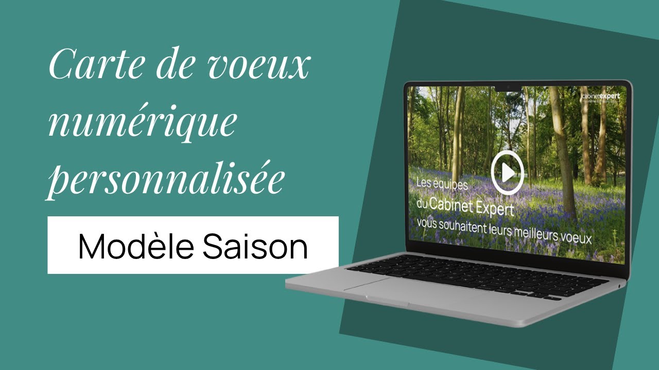 2026 - Carte de vœux numérique personnalisée – Modèle Saison