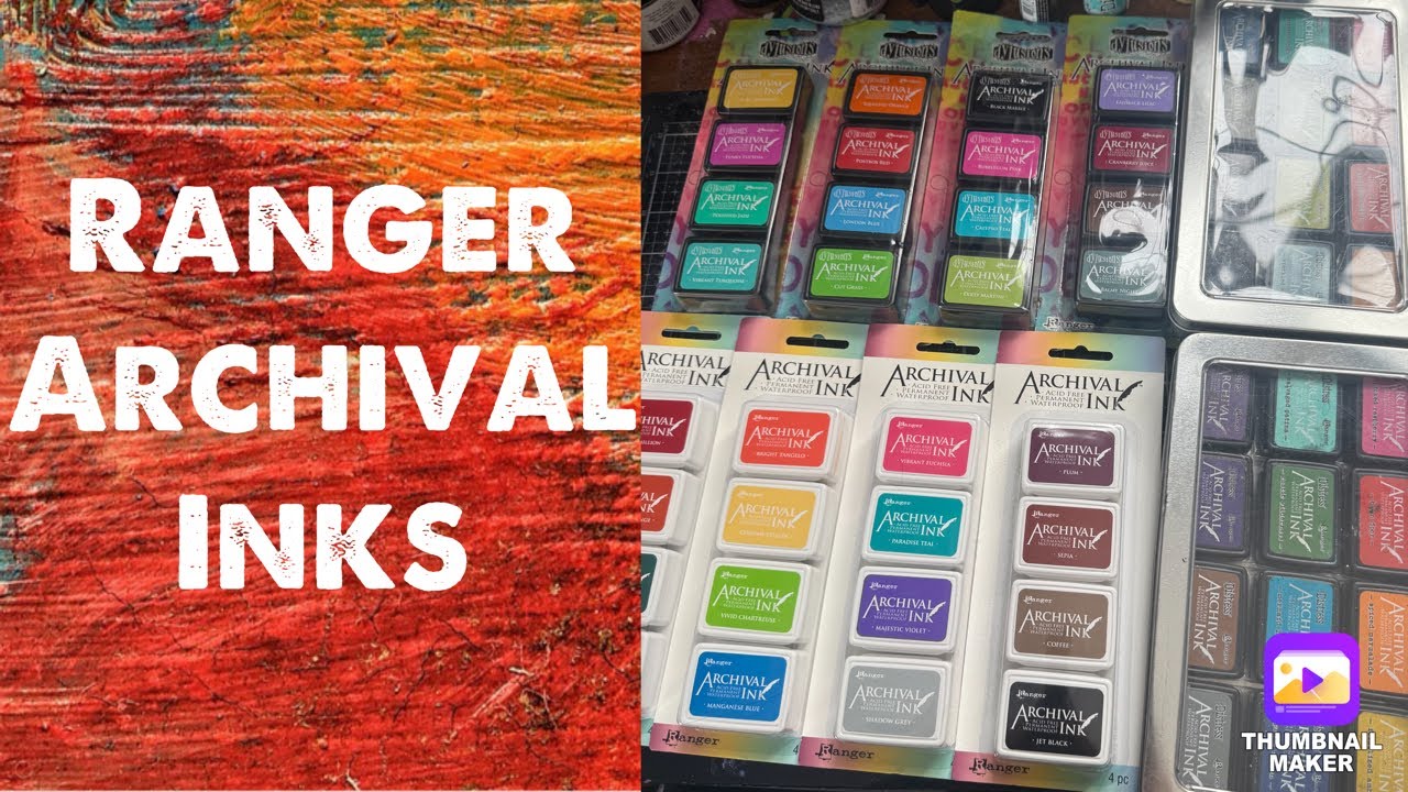 Архивные чернила Ranger: Distress, Dylusions от Tim Holtz, Ranger Mini Archival: техники и образцы
