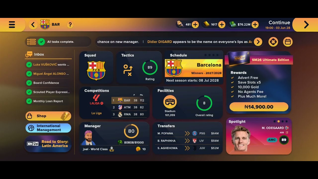 Sm26 barcelona team 