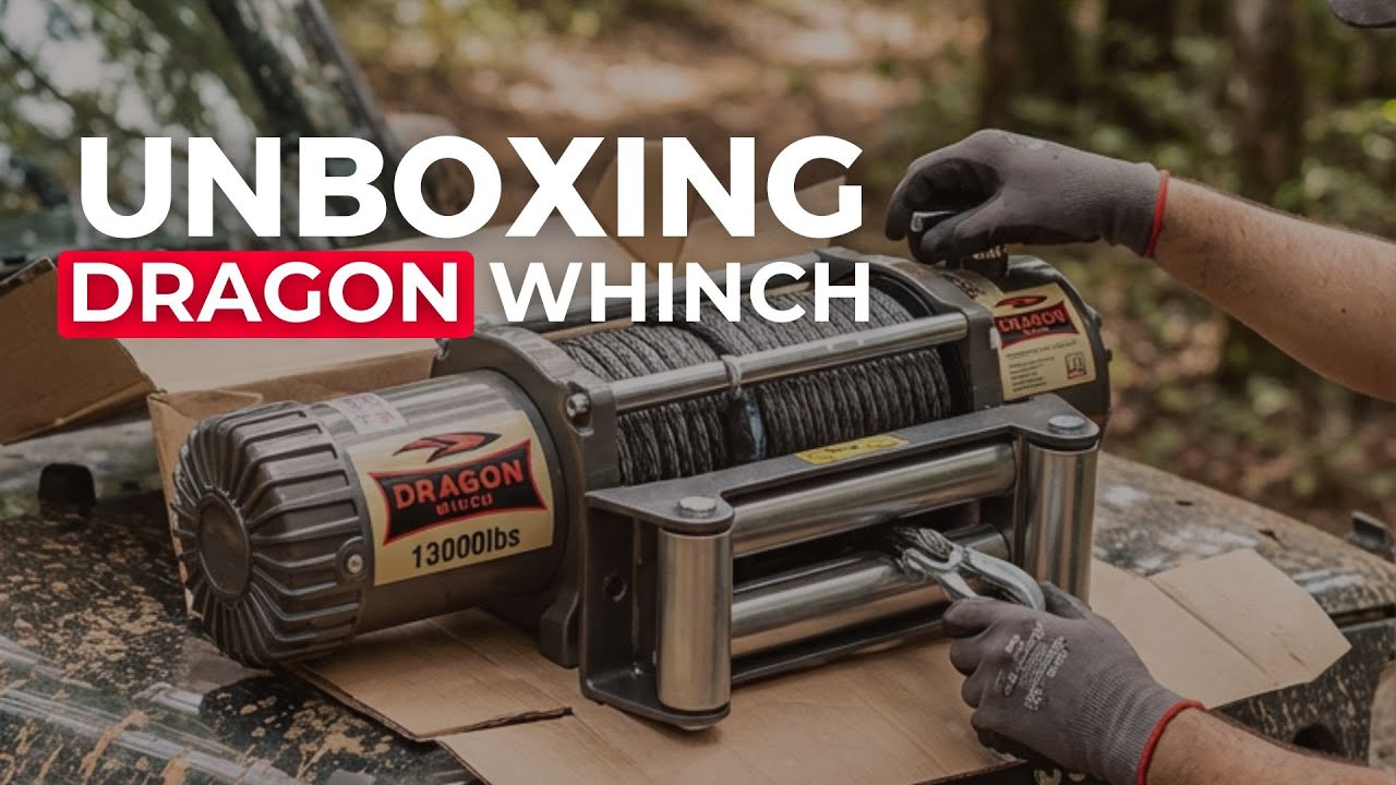 UNBOXING DO DRAGON WINCH - GUINCHO ELÉTRICO DE 13.000 LBS 
