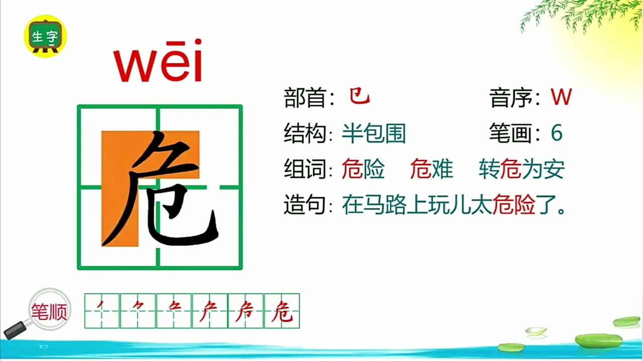 生字朗读：详细教你19古诗二首生字读写