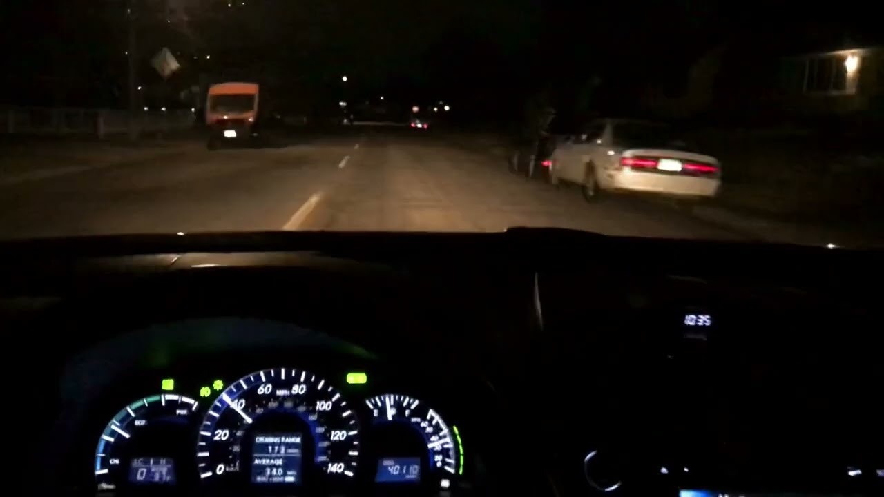 2013 Toyota Camry xle night drive