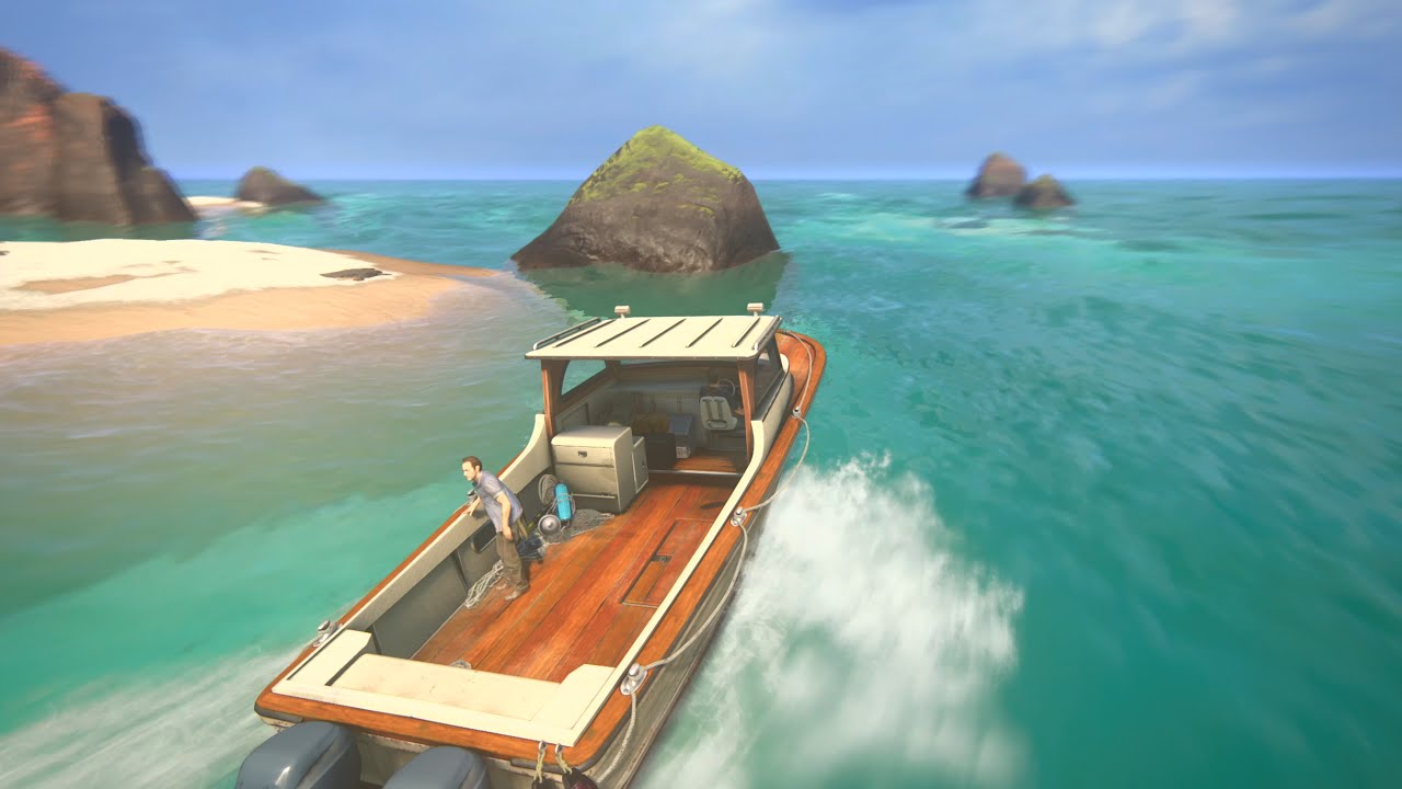 Uncharted 4: At Sea PS5 4K HD gameplay (Beautiful beach scenery and graphics)