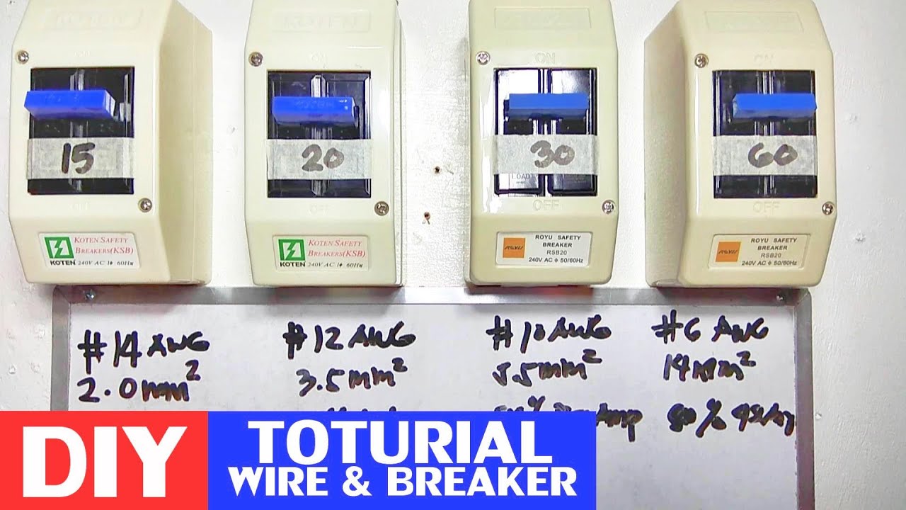 ANO ANG TAMANG WIRE PARA SA ILAW, OUTLET AT MAIN CIRCUIT BREAKER