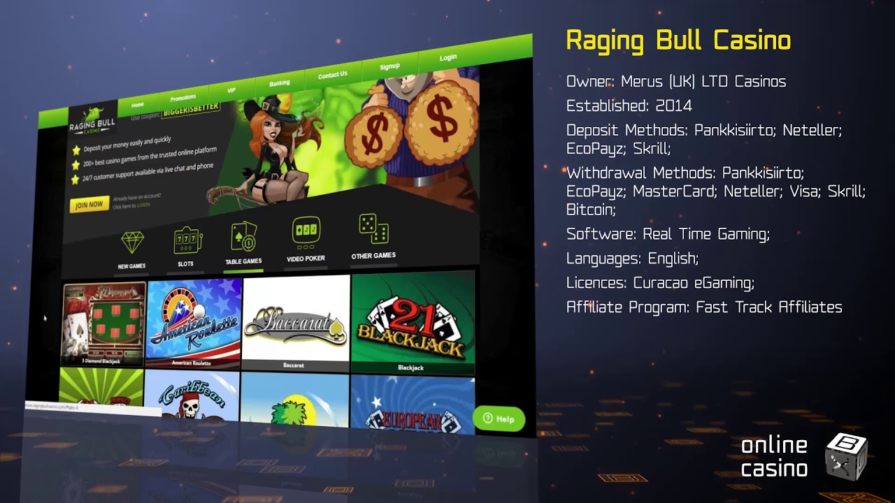 How to win at Raging Bull casino: tricks in the review by OnlineCasinoBOX.net