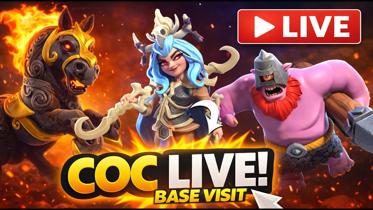 COC LIVE Base Visiting & Pro Attack Tips 😱 | Clash of Clans Live Rank Push 🔴#coc #shortslive