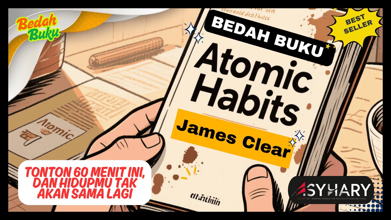 Animasi Bedah Buku: Atomic Habits – James Clear #bacabuku #bedahbuku #audiobook #buku #asyhary #1k 