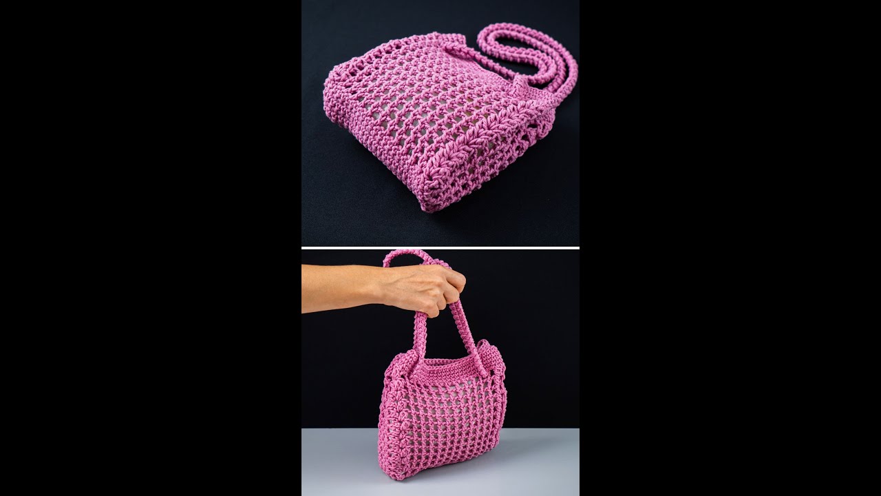 Как легко связать крючком симпатичную сумку-сетку! Miarti🧶