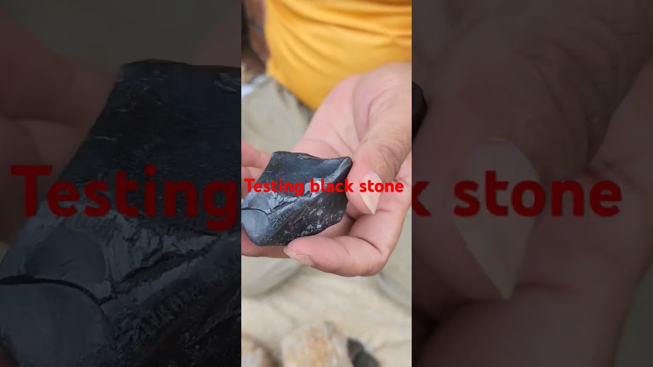 Testing black rock #rocks #minerals #natural #diamond #meteorite #crystals #gemstone #carbonado