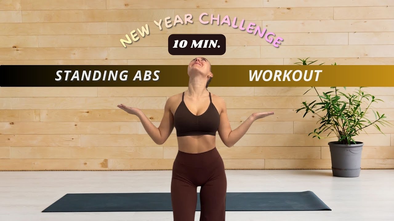10 MIN STANDING ABS – For Beginners | WEEK 3 – New Year Challenge