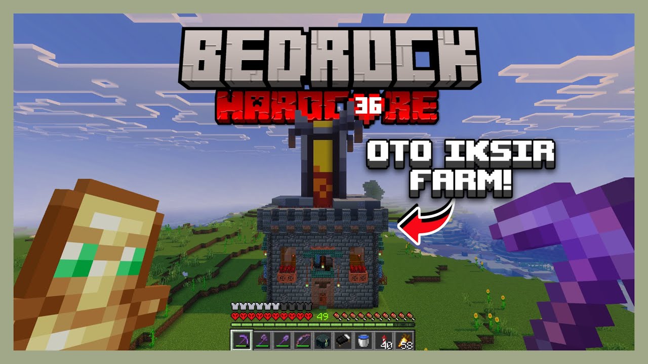 Otomatik İksir Sistemi Kurdum! Bedrock HARDCORE | Bölüm 36 #minecraft #oyun #oriongames