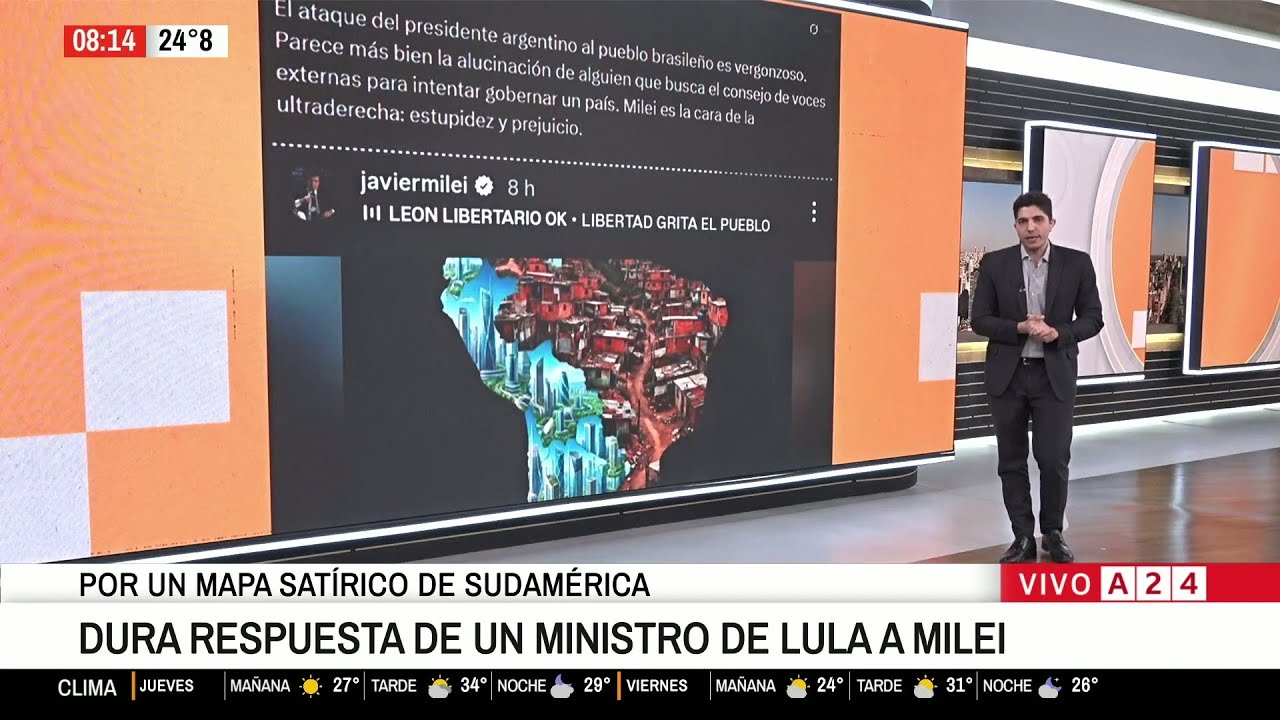 👉 DURA RESPUESTA DE UN MINISTRO DE LULA A JAVIER MILEI  POR UN MAPA SAT&Iacute;RICO DE SUDAM&Eacute;RICA
