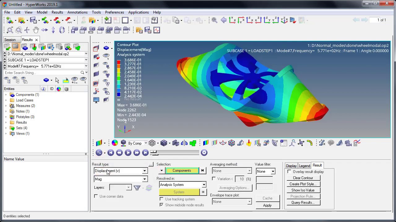 Nastran - Normal modes Analysis using HyperMesh