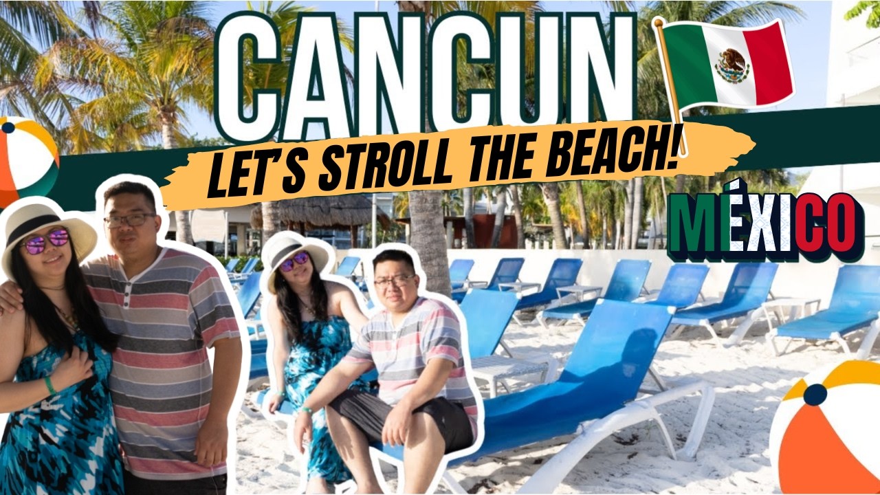 Early morning Beachside Walk in Cancun | Mexico [4K] | JAG AND TALA