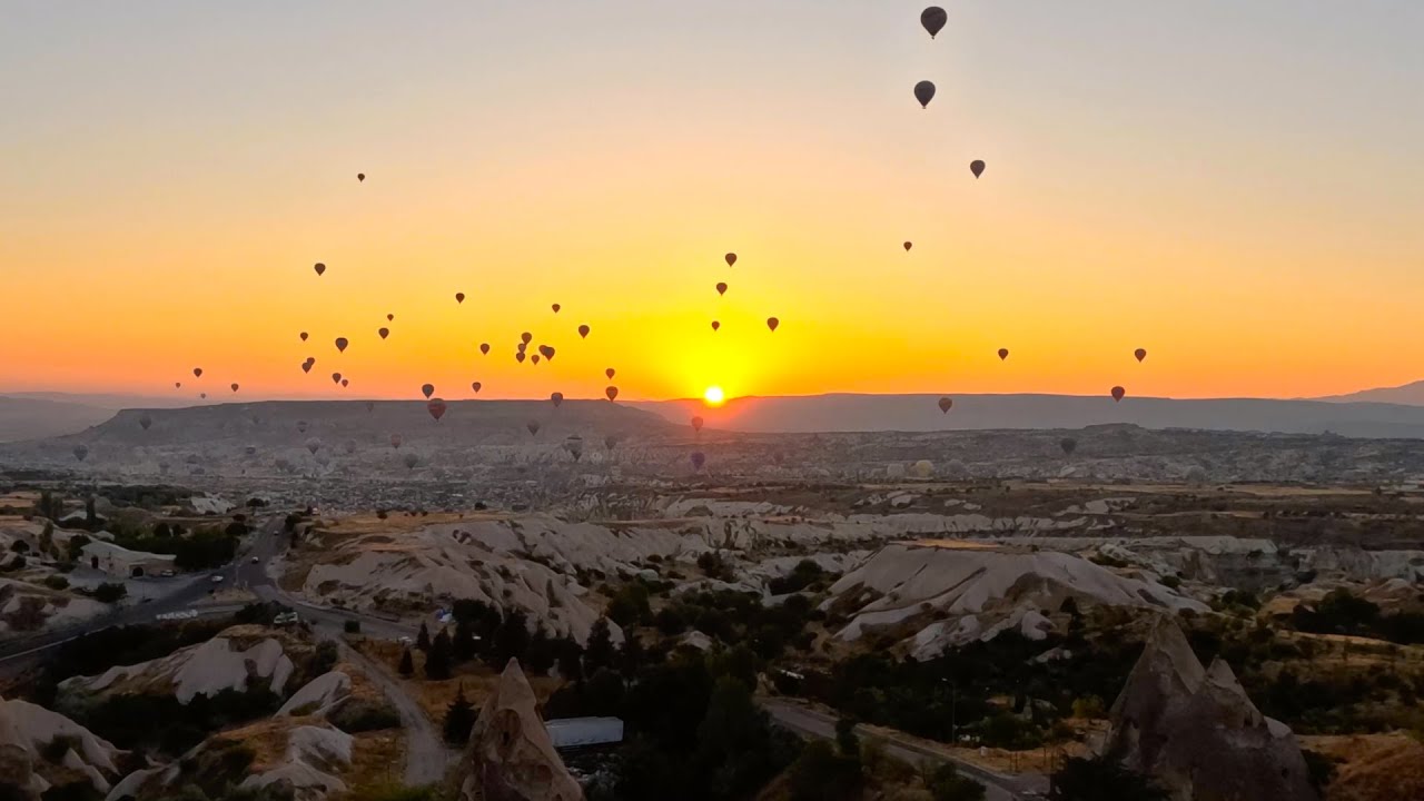 Hot Air Balloons Sunrise Over Cappadocia, Turkey