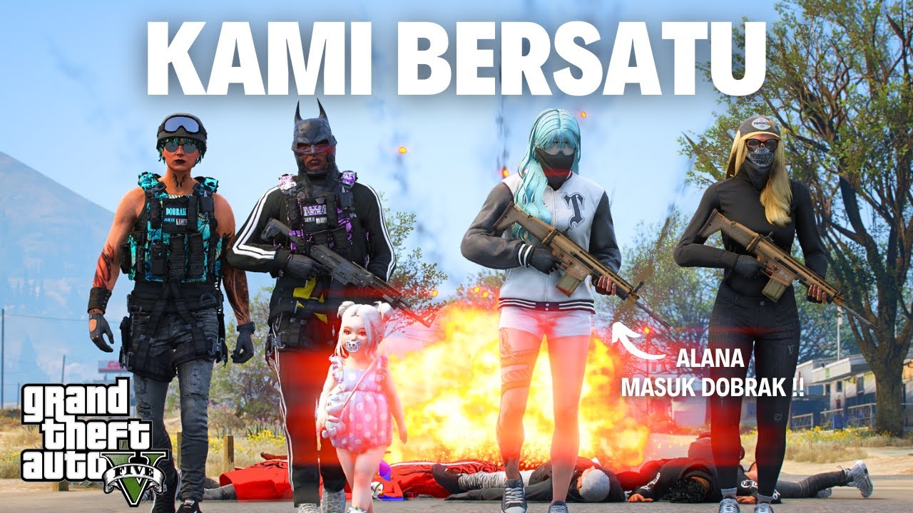 AKSI EPIC PENYELAMATAN ANAK !! ALANA X DOBRAK MEMBANTAI 2 KELOMPOK !! GTA 5 ROLEPLAY
