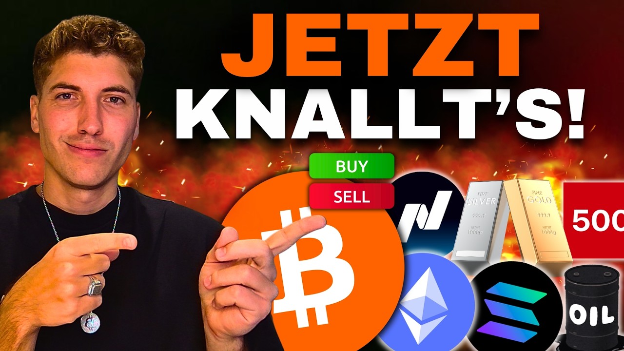 Achtung: Bitcoin vor dem nächsten Move! SP500, Gold, Silber & Öl JETZT Kritisch!
