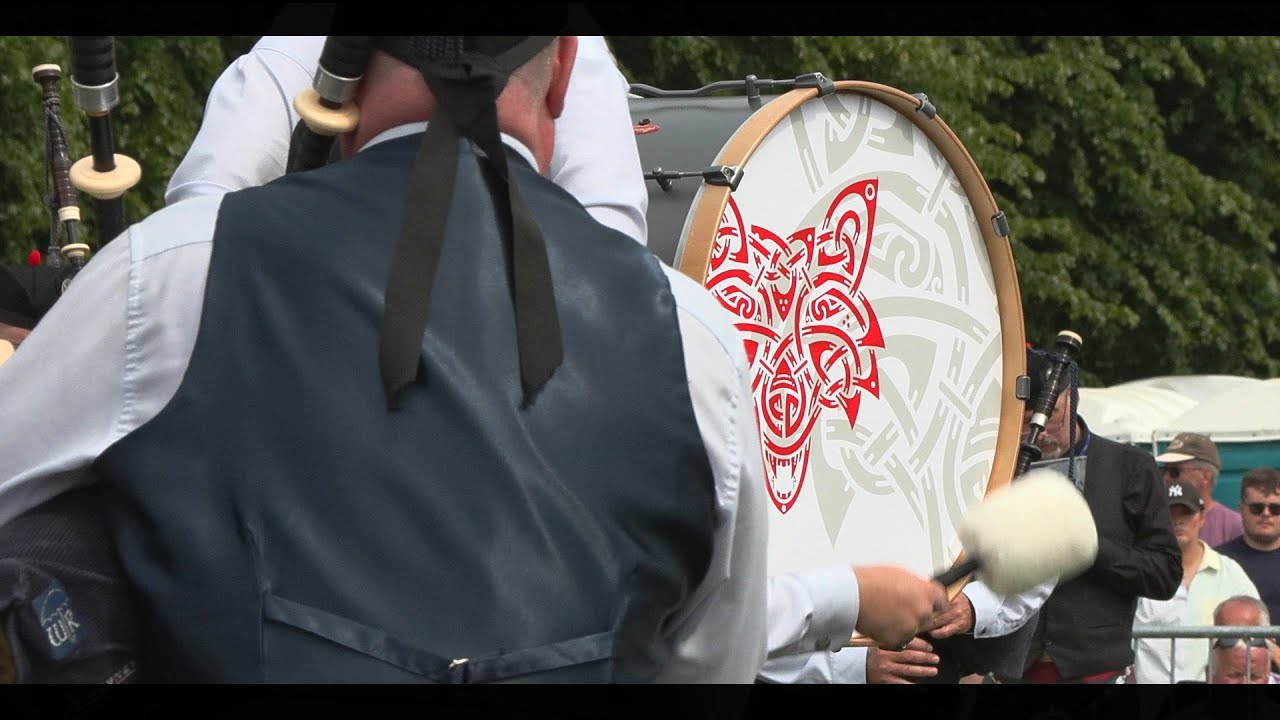 Closkelt Pipe Band at the 2023 UK Championships in Lurgan