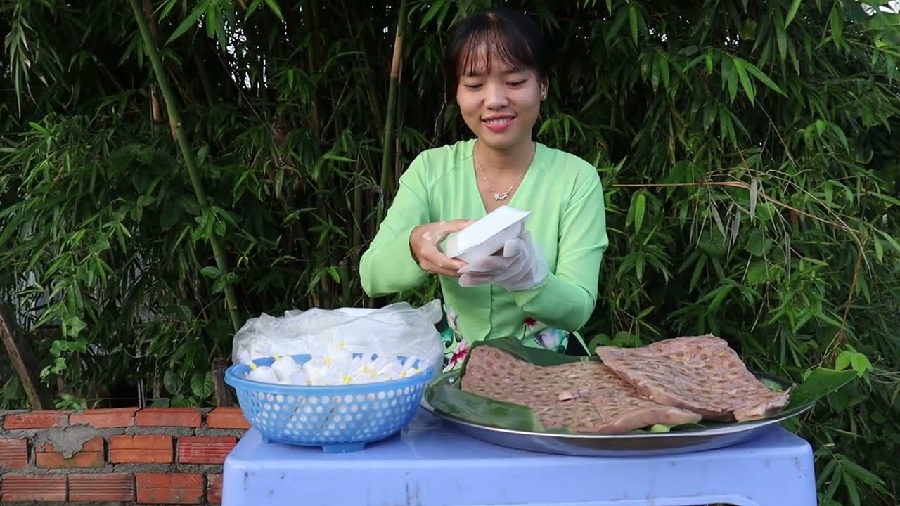 Cùng Mẹ Làm Mâm Bánh Chuối Hấp Nước Cốt Dừa Bán Cho Bà Con / Nhà Quê #167