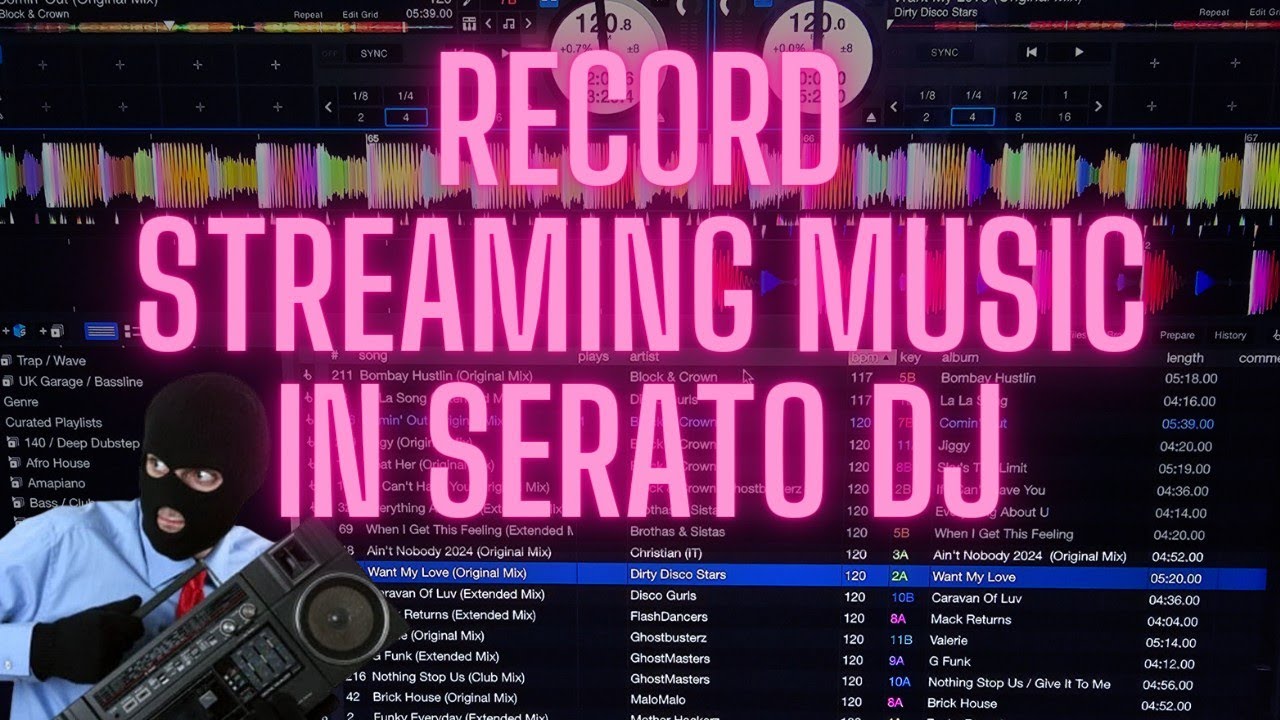 Запись потоковой музыки в Serato DJ