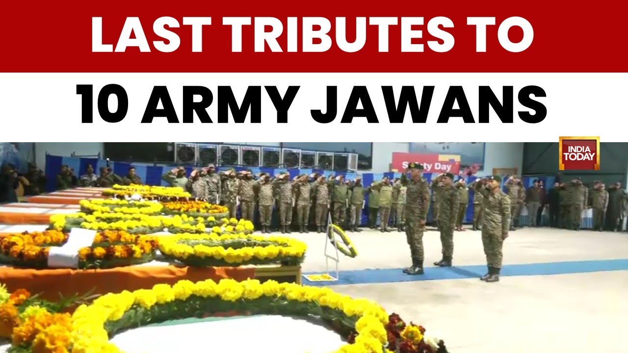 Wreath-Laying Ceremony held for 10 Army Jawans Killed in a Vehicle Accident | India Today