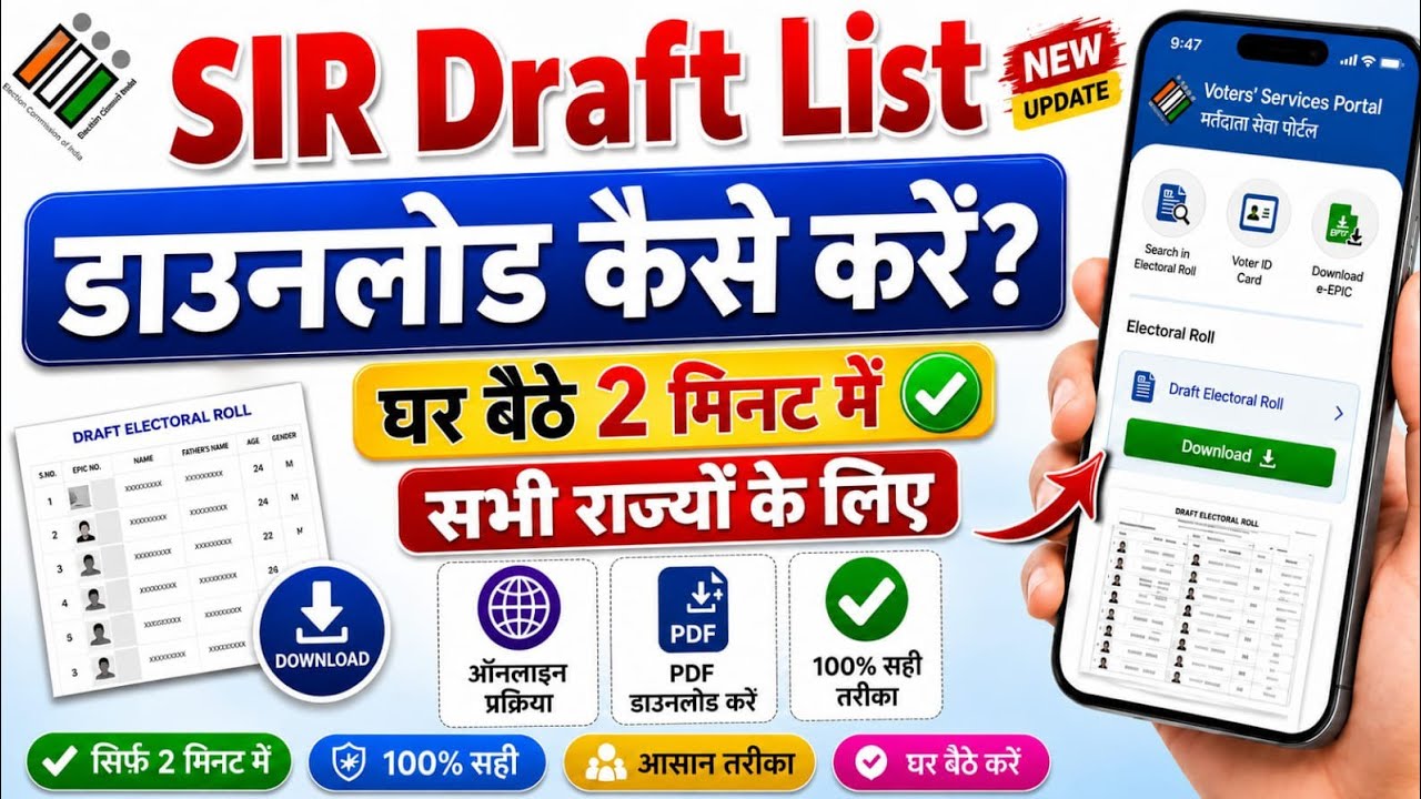 Voter List 2026 Name Check Online | SIR Draft Voter List Download | SIR Voter List 2026