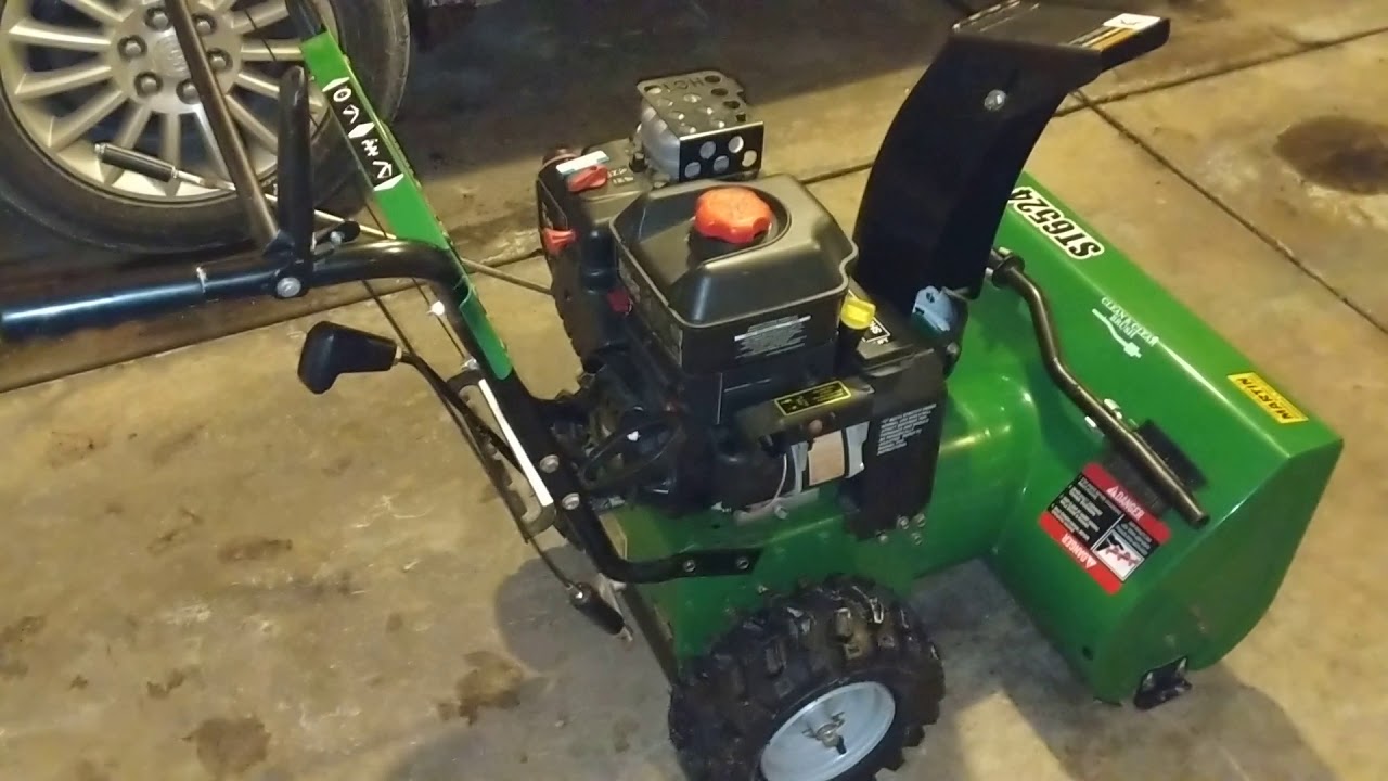 Frontier Snowblower Cold Start
