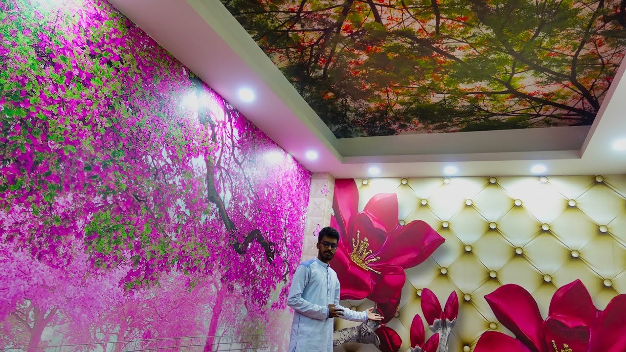 মাত্র ৮৫ টাকায় অফিস/বাসা/হোটেলে থ্রি ডি ওয়ালপেপার লাগান | 3D Wallpaper Bangladesh 2021