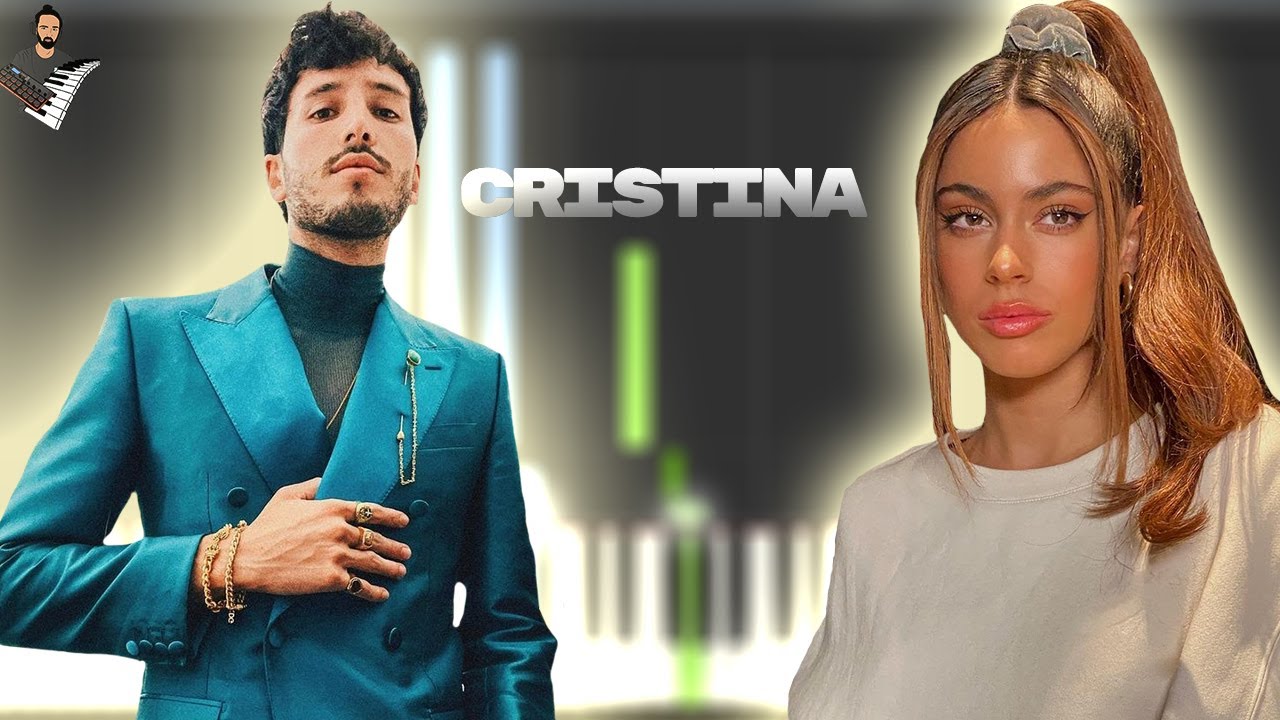 Sebastián Yatra - Cristina | Instrumental Piano Tutorial / Partitura / Karaoke / MIDI