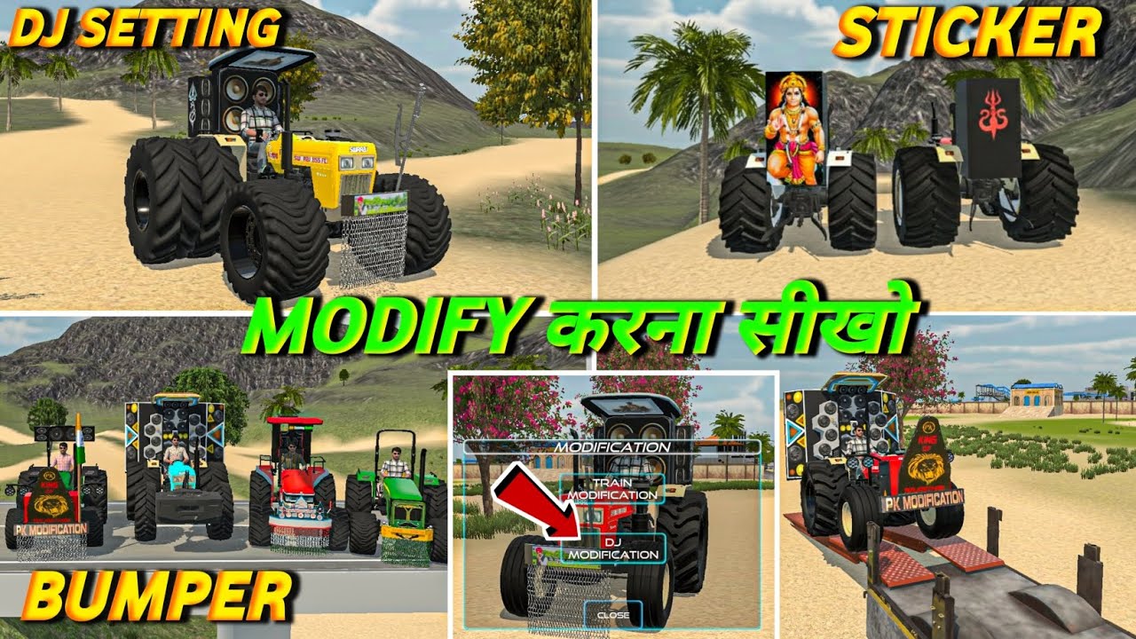 🥰 Modify करना सीखो DJ + Stickers और Bumper का  Indian Vehicles Simulator 3d Game पर ?