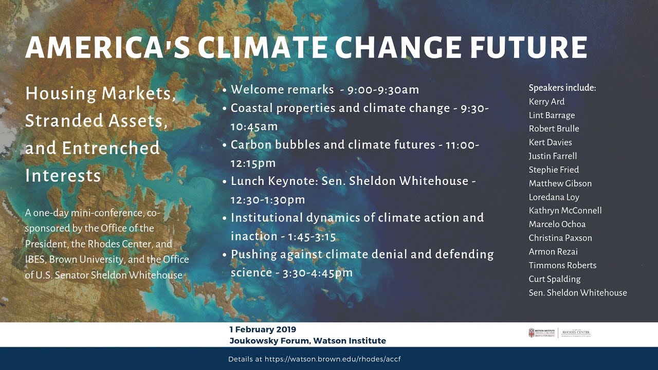 America's Climate Change Future – Session 2: Carbon bubbles and climate futures