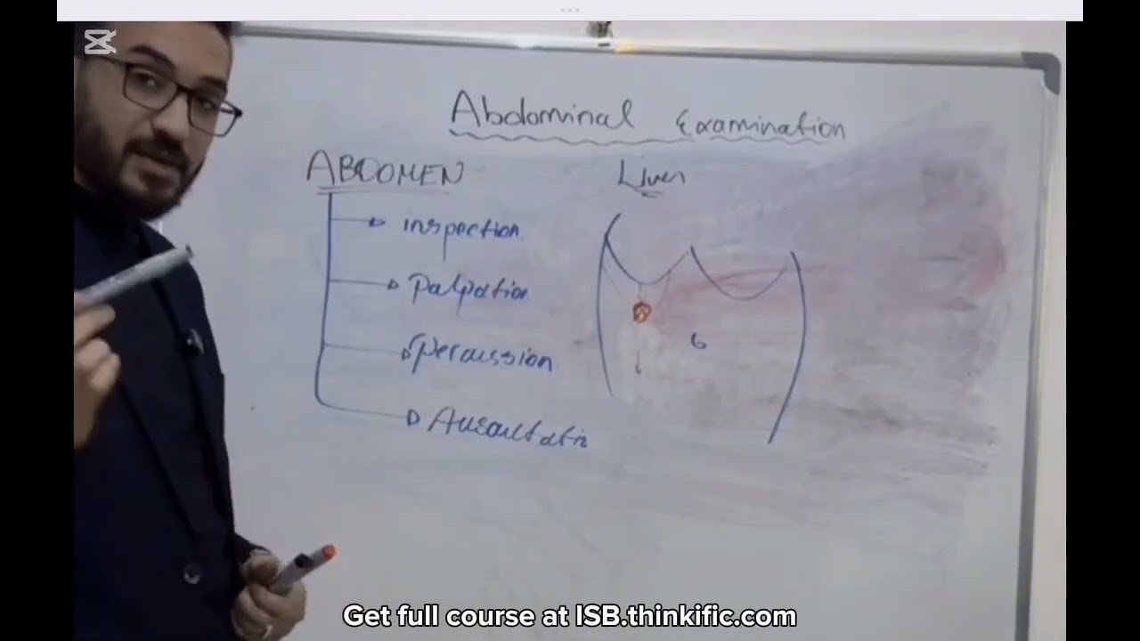 Abdominal examination| Palpation of liver.