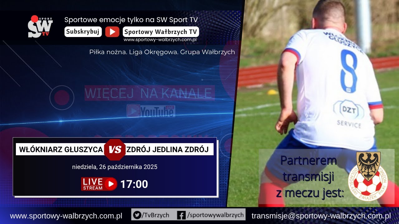 LIVE: Liga Okręgowa: Włókniarz Głuszyca - Zdrój Jedlina Zdrój