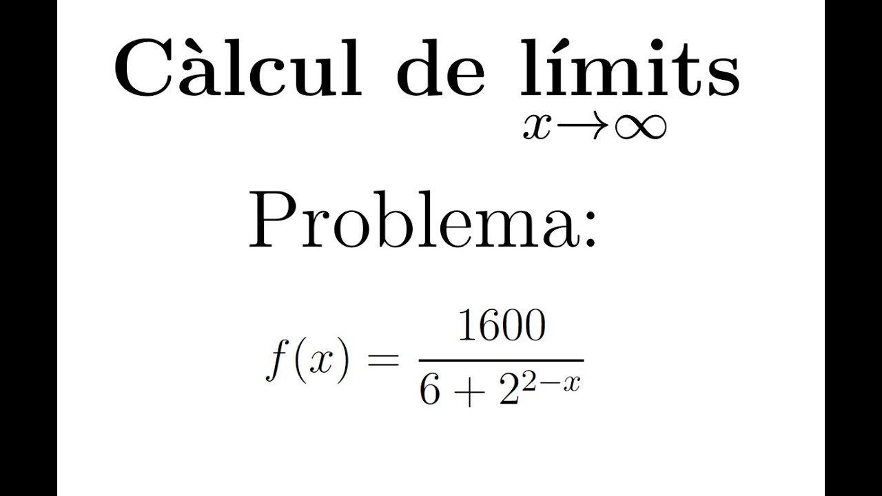 Càlcul de límits: Problema 3
