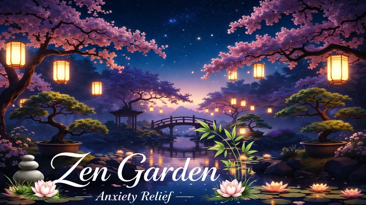 Relaxing Japanese Music 🌸 Zen Garden Flute & Biwa for Sleep, Study & Meditation
