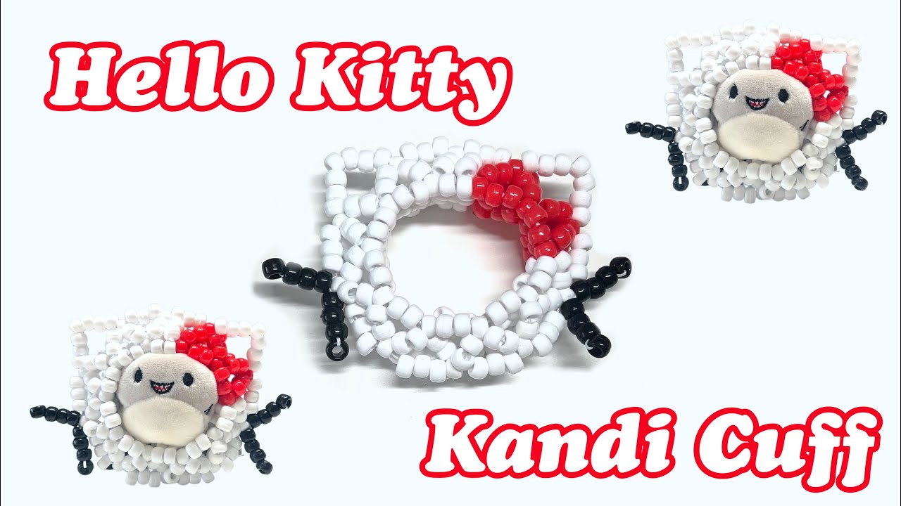 Hello Kitty Kandi Cuff Tutorial | Easy Kandi Tutorial