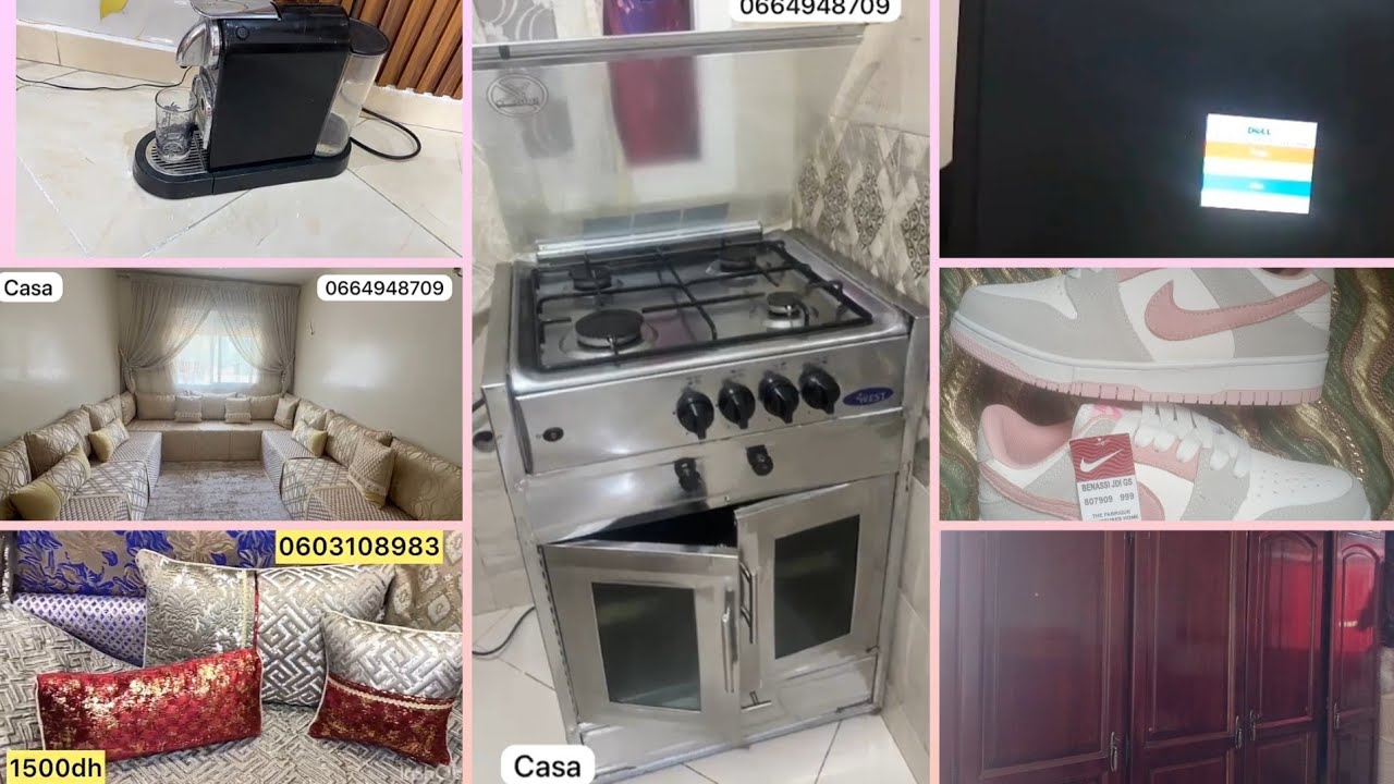 أثاث مستعمل للبيع🌹هميزات لهبال ليوم🌹طلامط🌹سبرديلات جداد  ب100dhعصارة القهوة🌹ثلاجة🌹صالون كامل🌹ولمزيد🏃