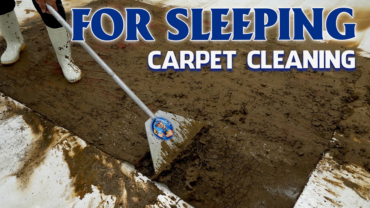Long Carpet Cleaning ASMR for Sleep – Relaxing Water Sounds, Anxiety Relief