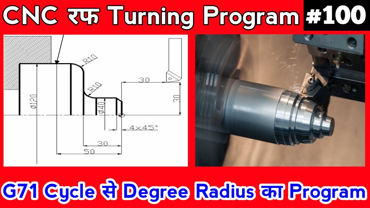 रफ turning cycle | canned cycle turning program | g71 rough turning cycle programming | EK CNC
