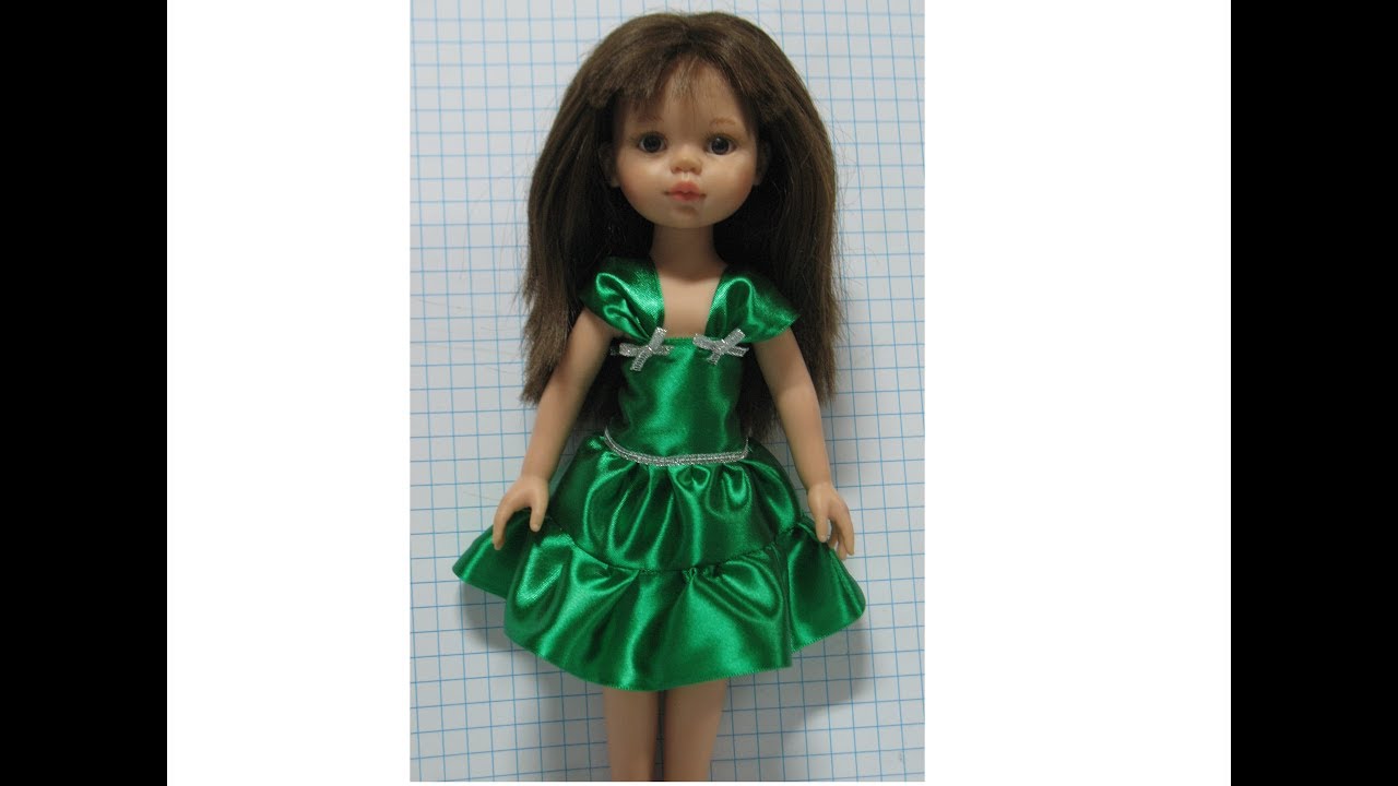 Шьем платье из лент для Паола Рейна. Без выкройки.  We sew a dress of ribbons for Paola Reina.
